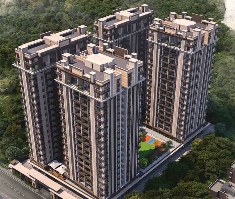 Aerial view — Silver Epitome, Parvat Patiya, Surat