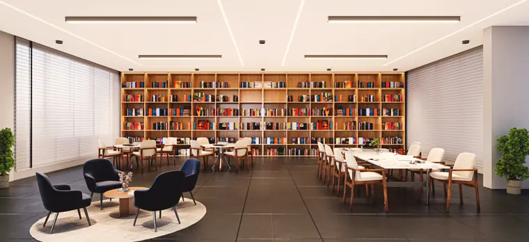 Library area — Silver Epitome, Parvat Patiya, Surat
