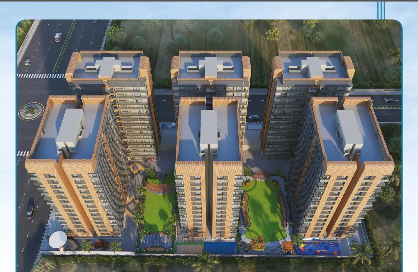 Elevation — Sky Antilia, Godadara, Surat