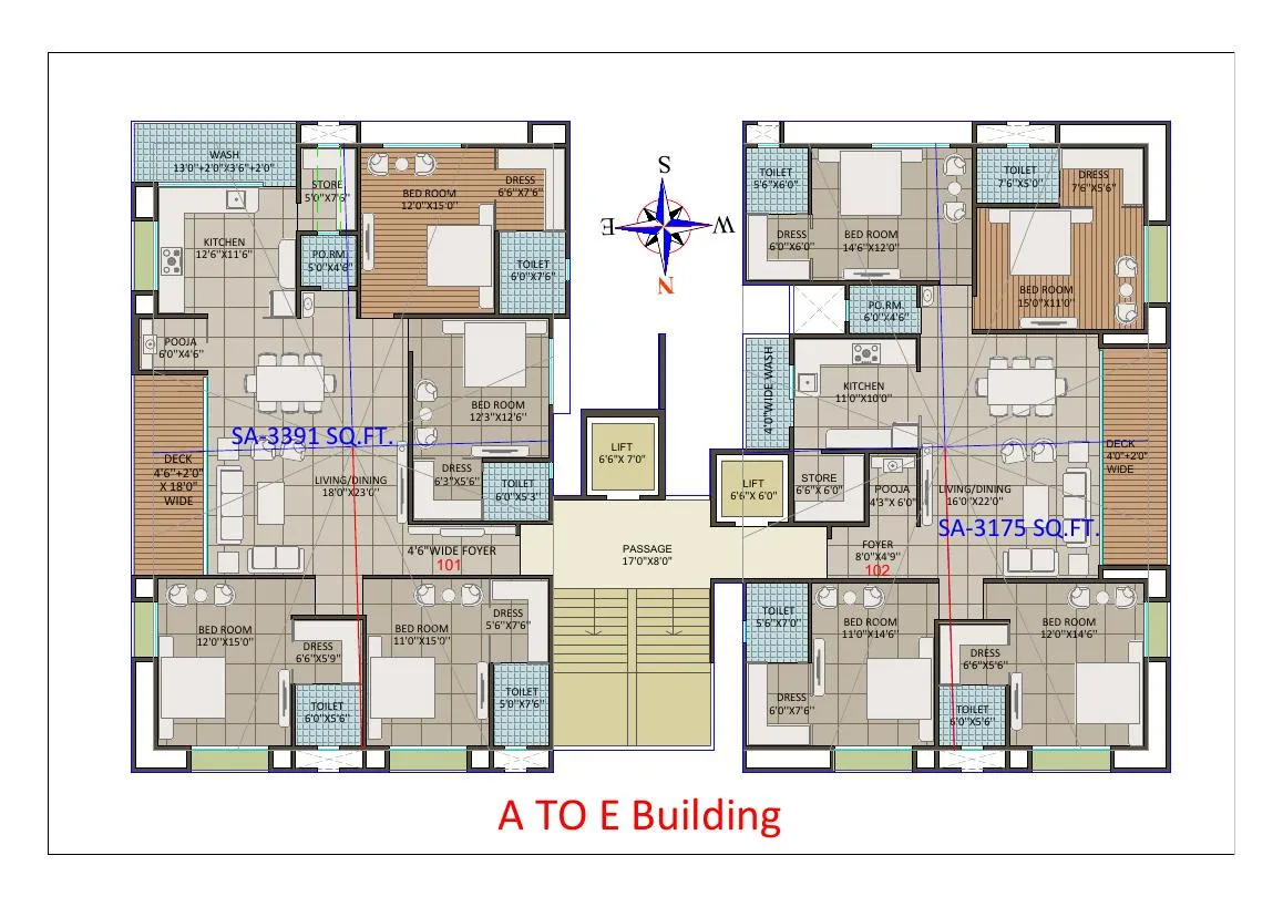 Master & floor plan — Tulsivanam, Godadara, Surat