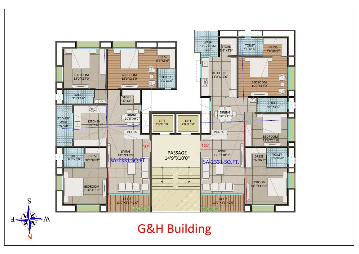 Master & floor plan — Tulsivanam, Godadara, Surat