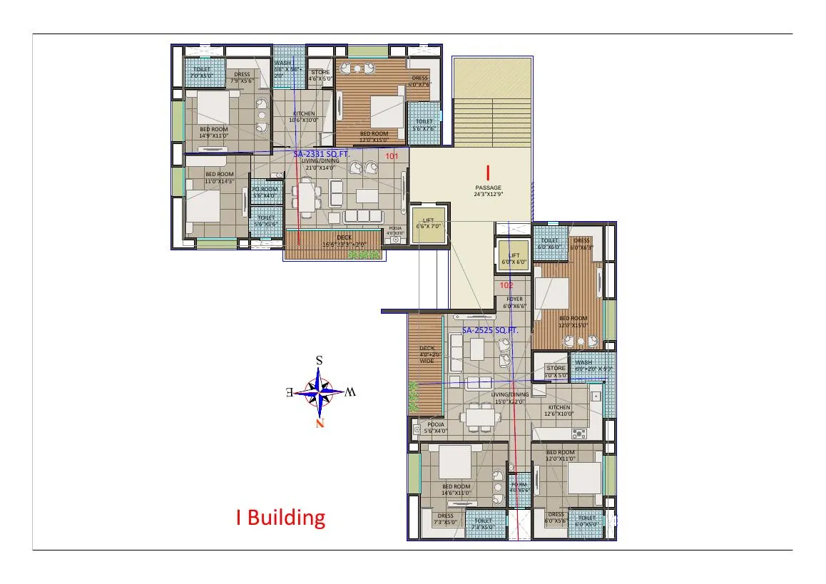 Master & floor plan — Tulsivanam, Godadara, Surat