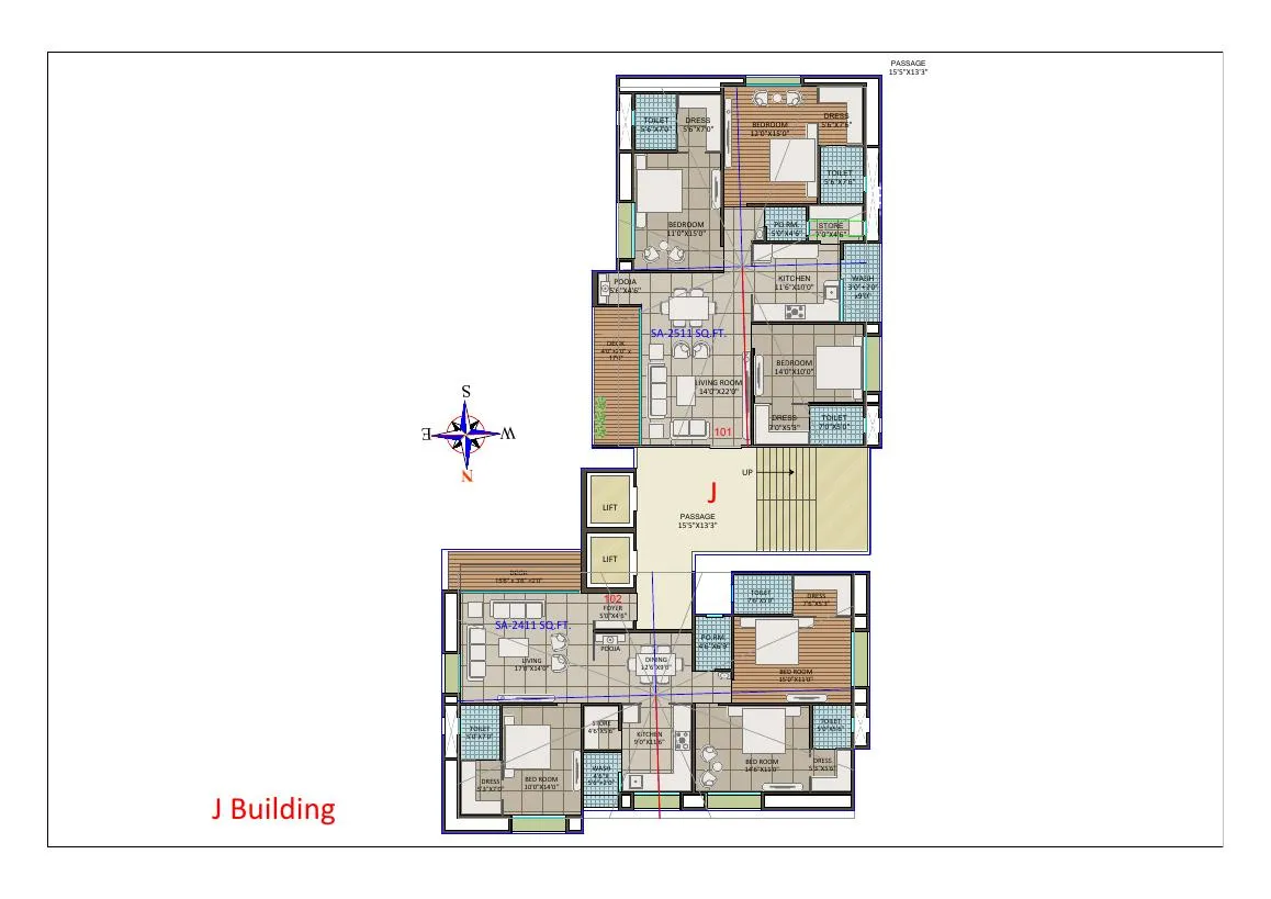 Master & floor plan — Tulsivanam, Godadara, Surat