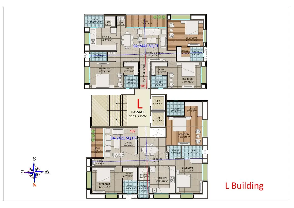 Master & floor plan — Tulsivanam, Godadara, Surat