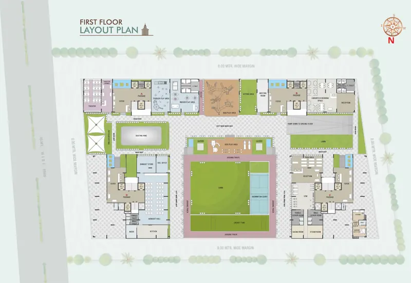 First Floor Layout Plan — Silver Epitome, Parvat Patiya, Surat